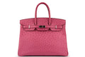 Hermès Birkin 35 Ostrich Rose Poure PHW