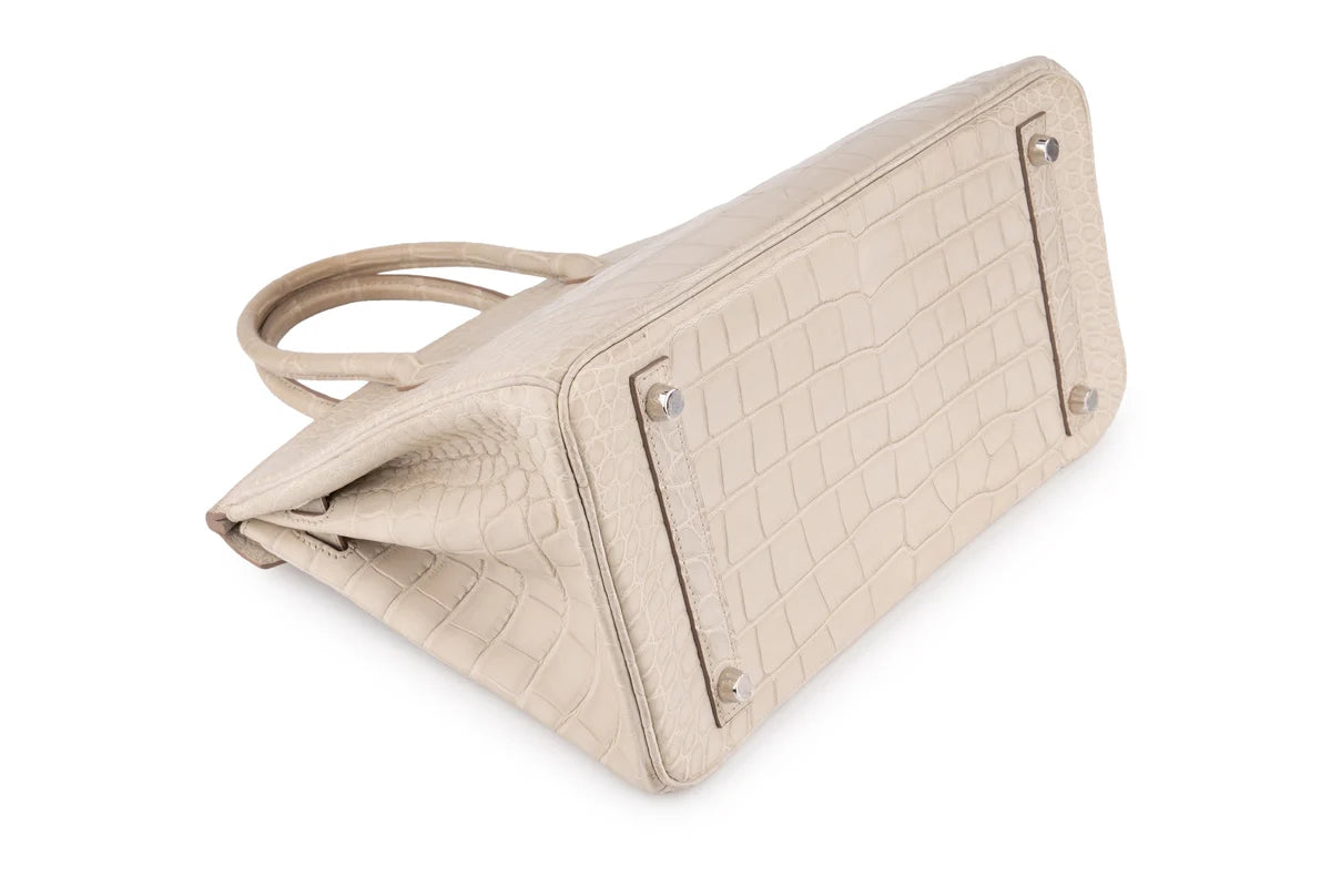 Hermès Birkin 30 Croc Beton PHW
