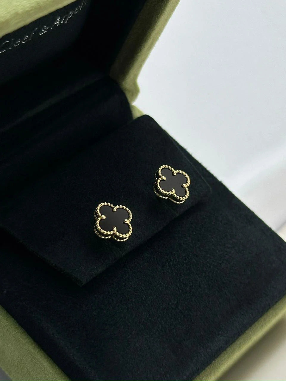Van Cleef And Arpels Sweet Alhambra Earstuds Onyx