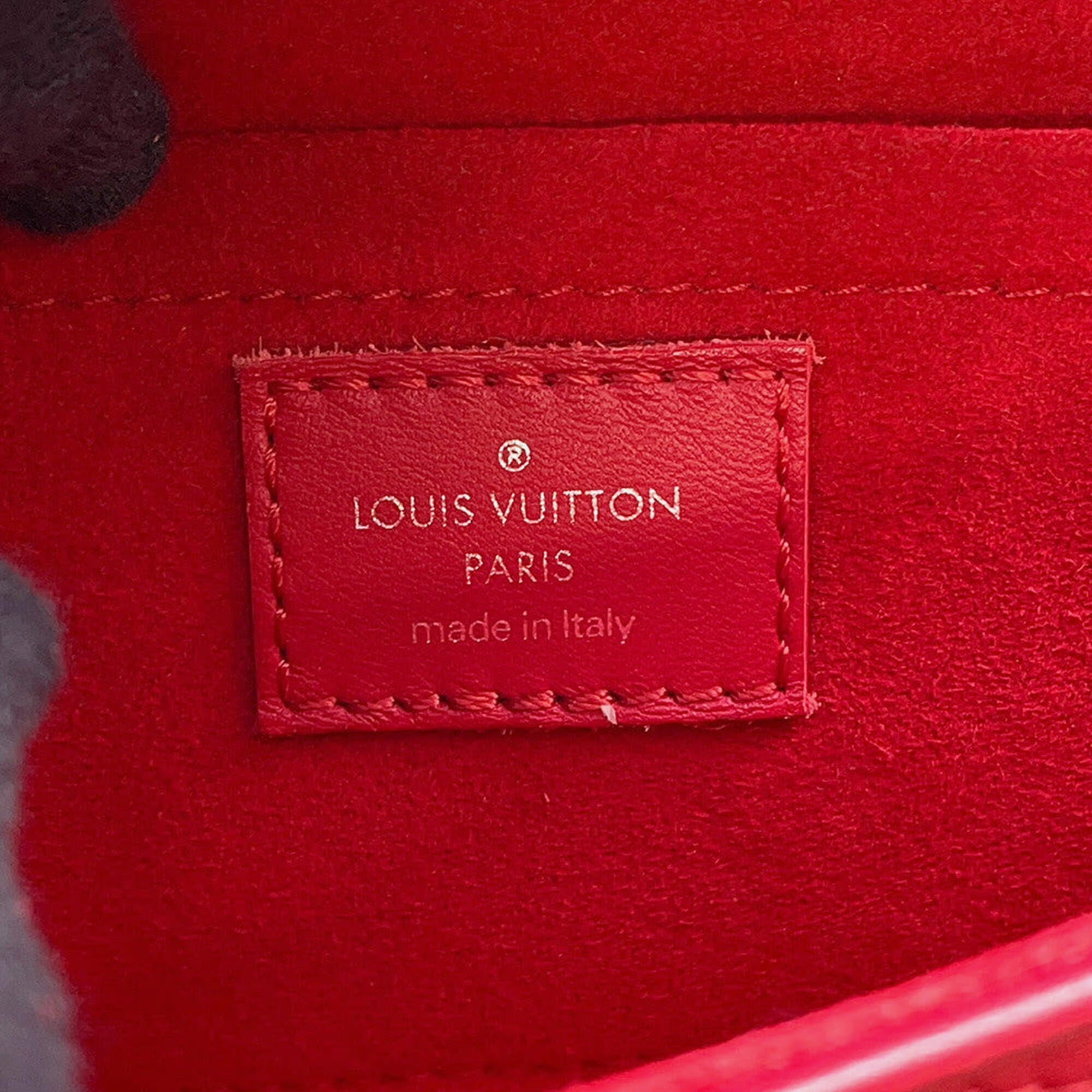 Louis Vuitton New Wave Chain Bag Red Leather Size Pm