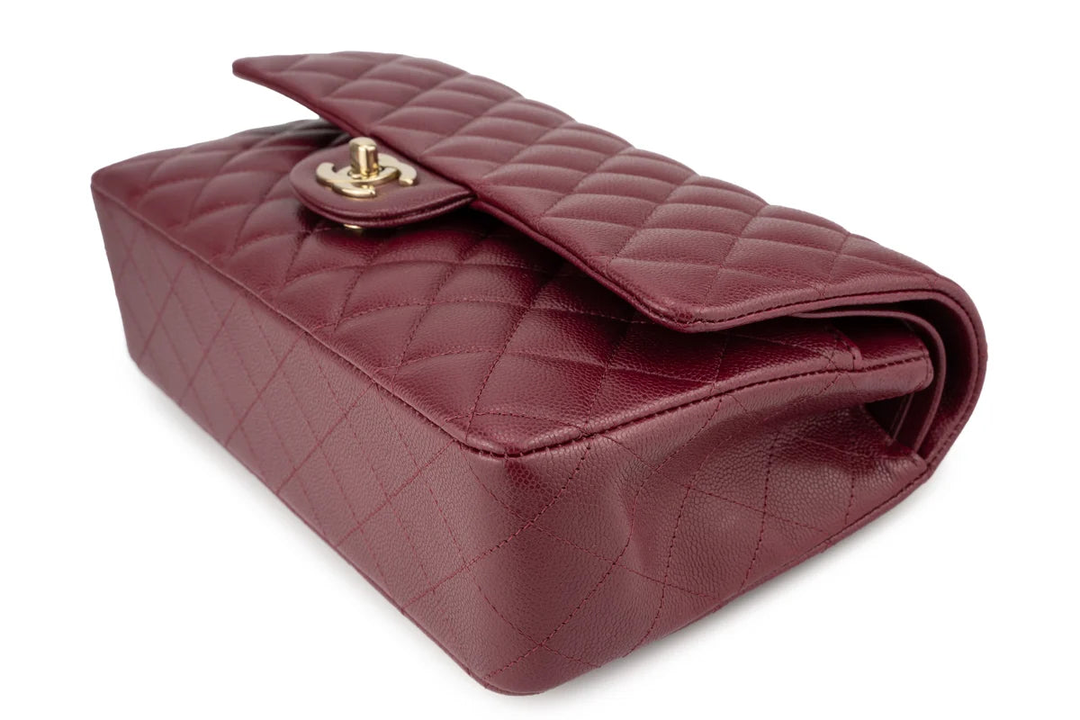 Chanel Medium Classic Flap Caviar Burgundy Champagne GHW