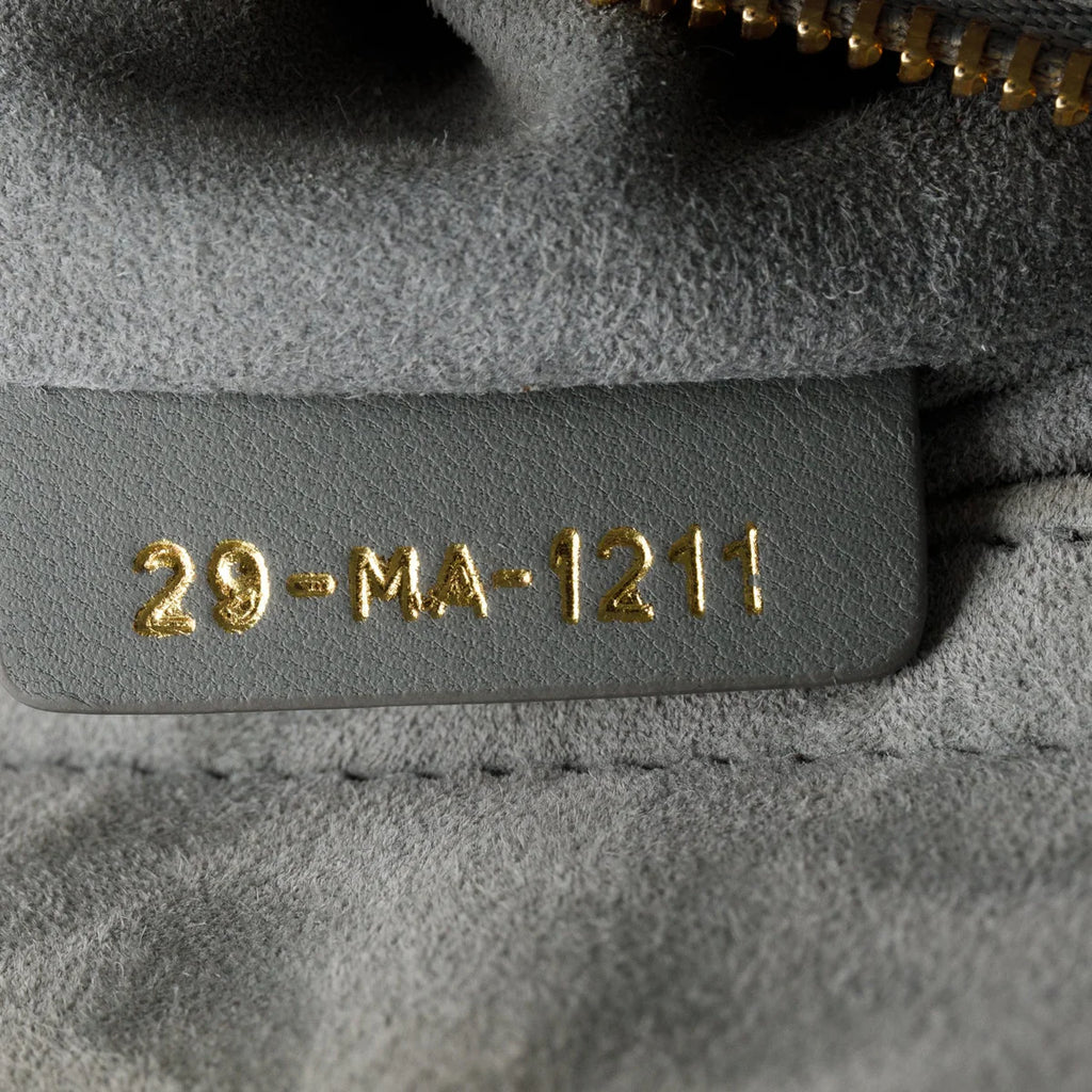 Christian Dior 2021 Grey Cannage Lambskin Leather Medium Lady Dior Bag