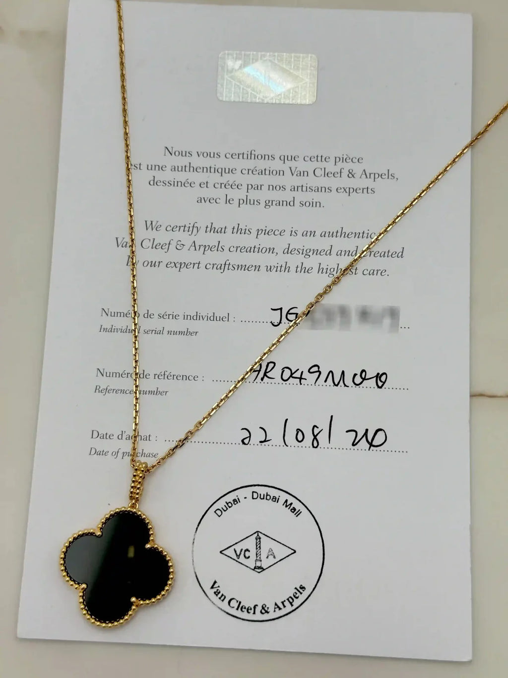 Van Cleef And Arpels Magic Alhambra Long Necklace Onyx