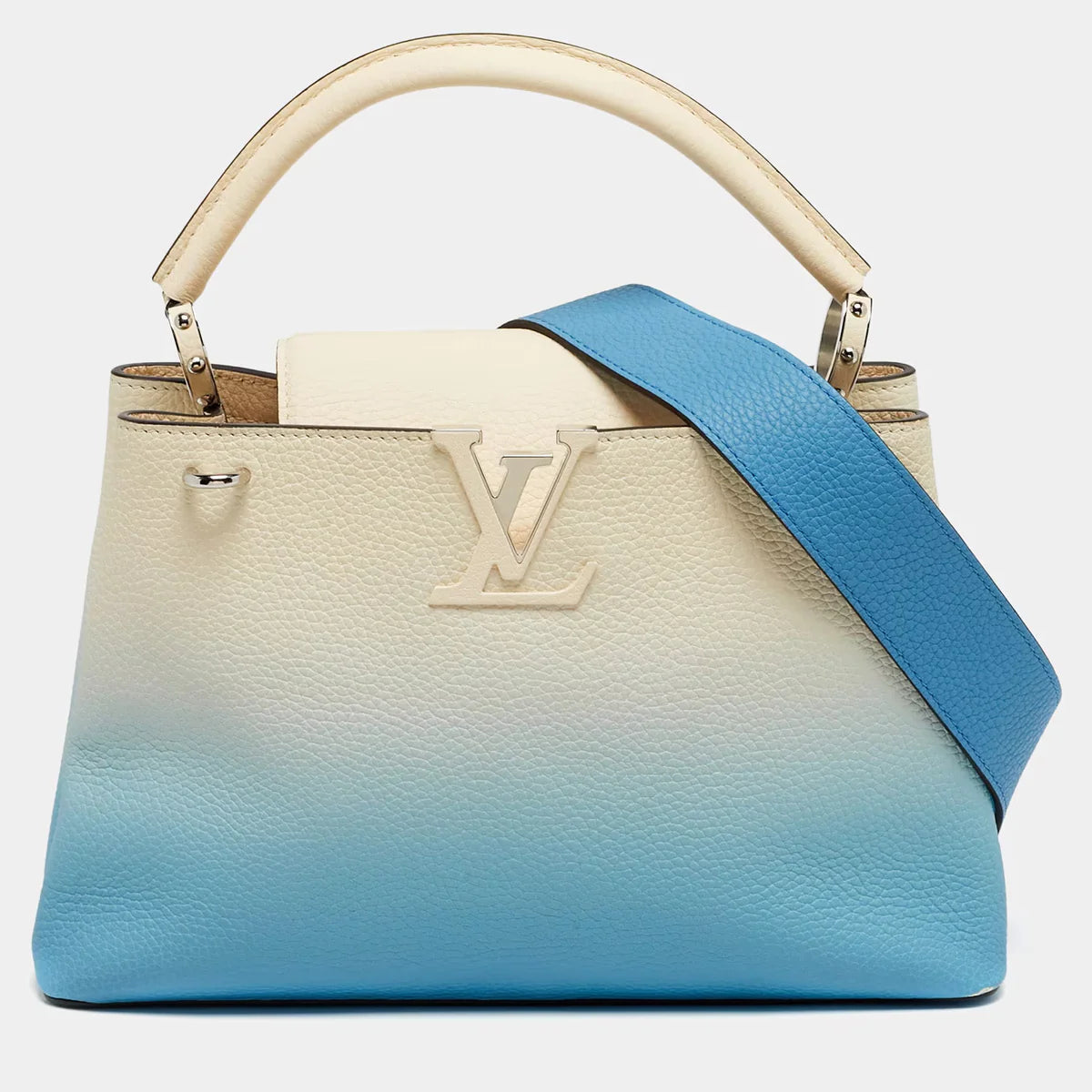 Louis Vuitton Capucines Blue Leather Top Handle Bags