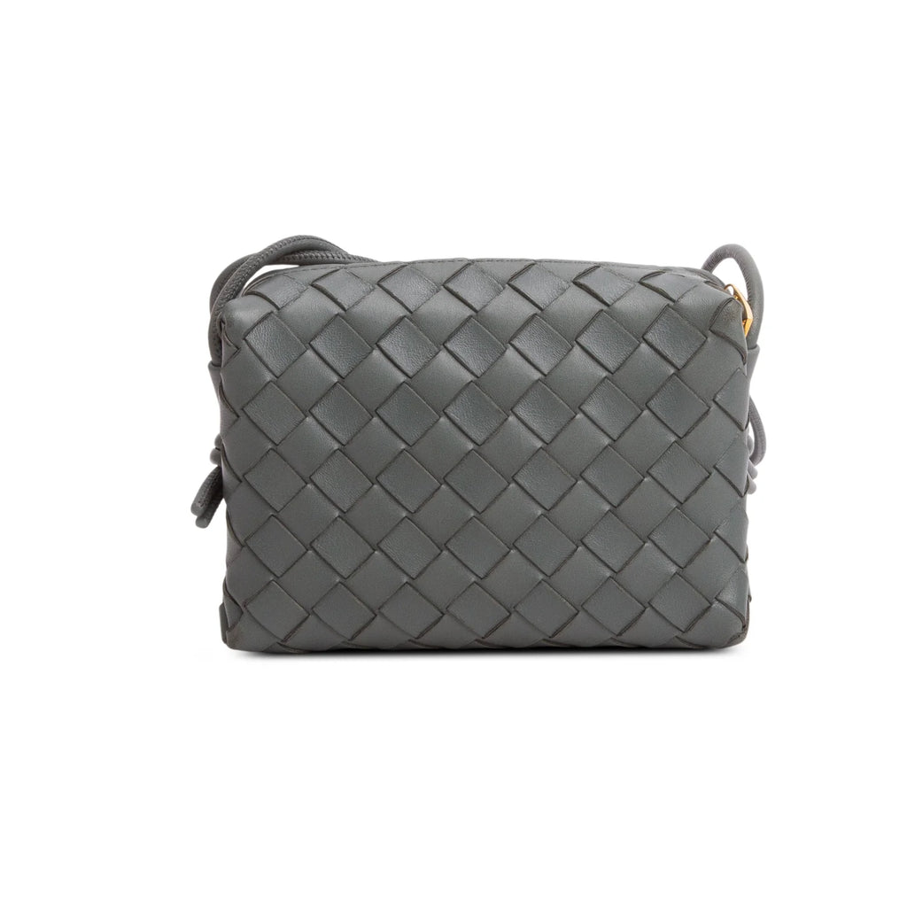 Bottega Veneta Grey Nappa Intrecciato Mini Loop Camera Bag