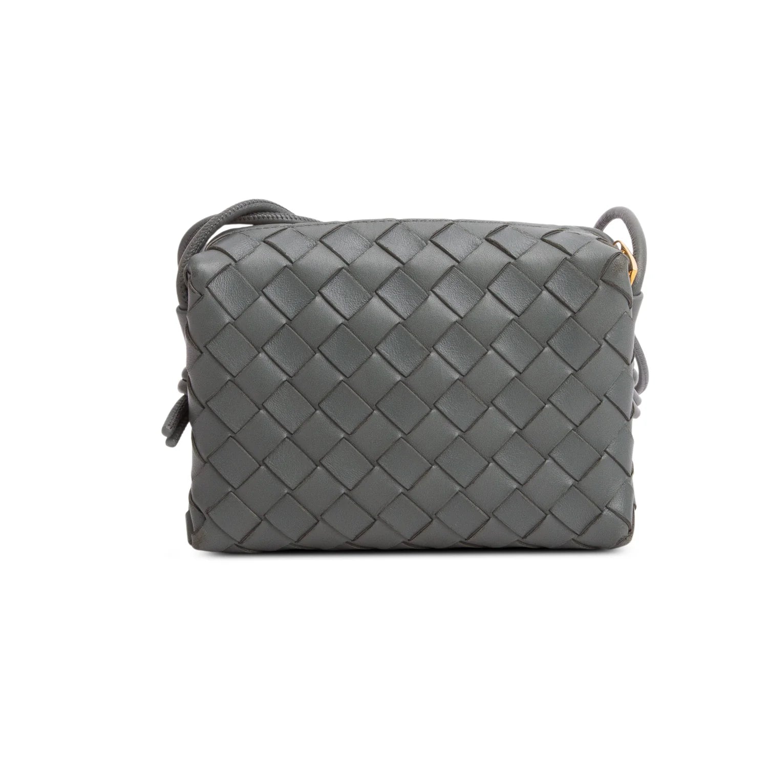 Bottega Veneta Grey Nappa Intrecciato Mini Loop Camera Bag