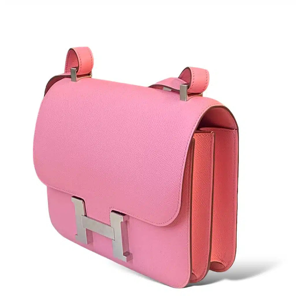 Hermes Constance 24 Rose Confetti PHW