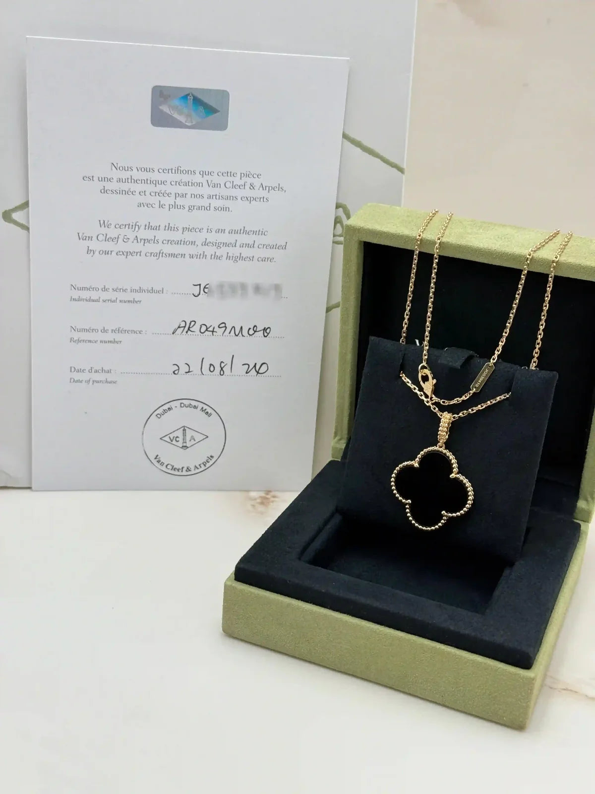 Van Cleef And Arpels Magic Alhambra Long Necklace Onyx