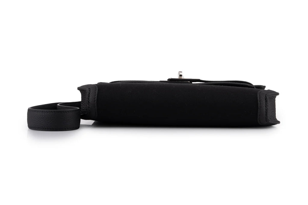 Hermès Kelly 25 Depeches Togo / Canvas Noir PHW