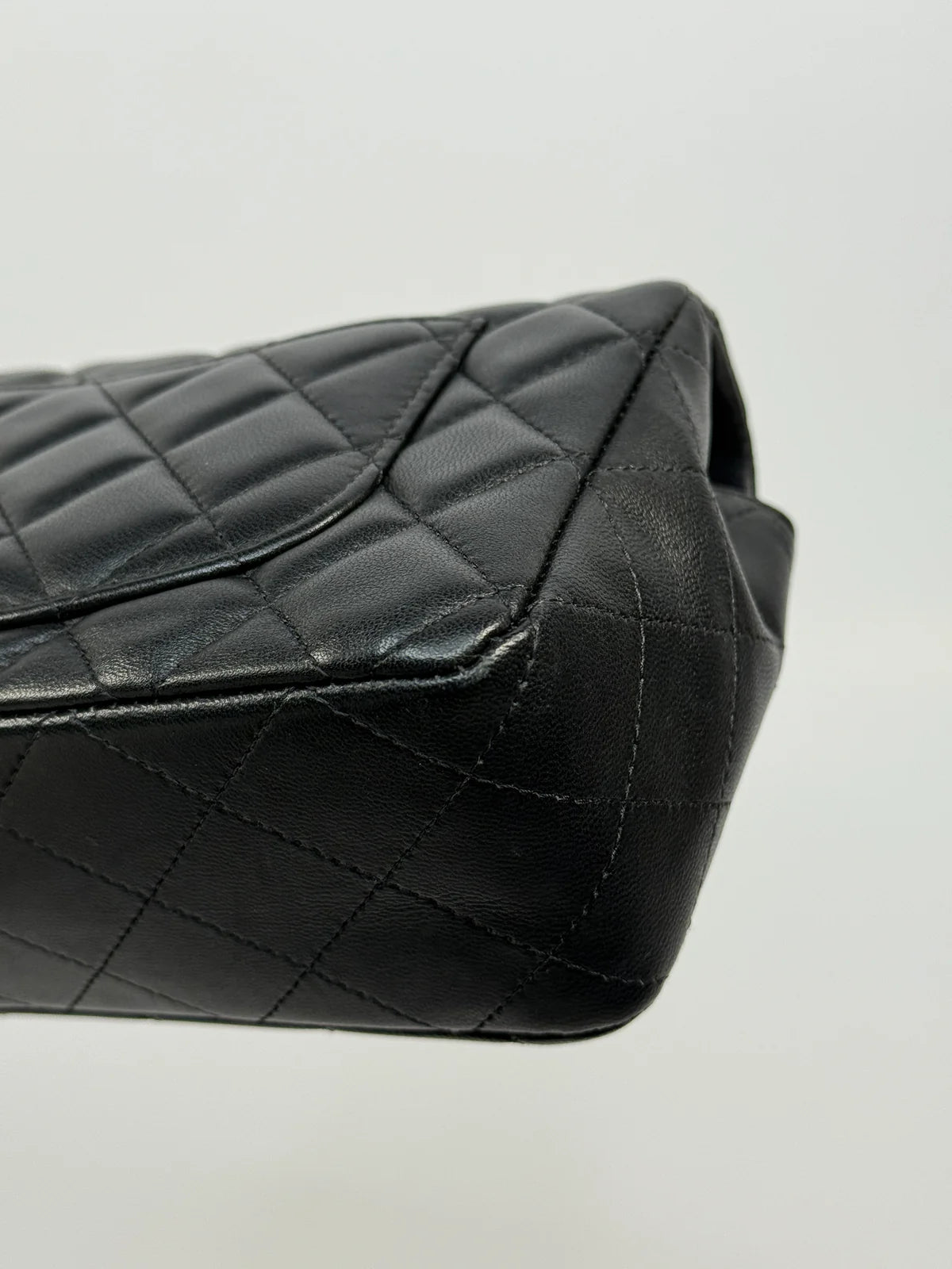 CHANEL MINI RECTANGLE IN BLACK LAMBSKIN SILVER HARDWARE