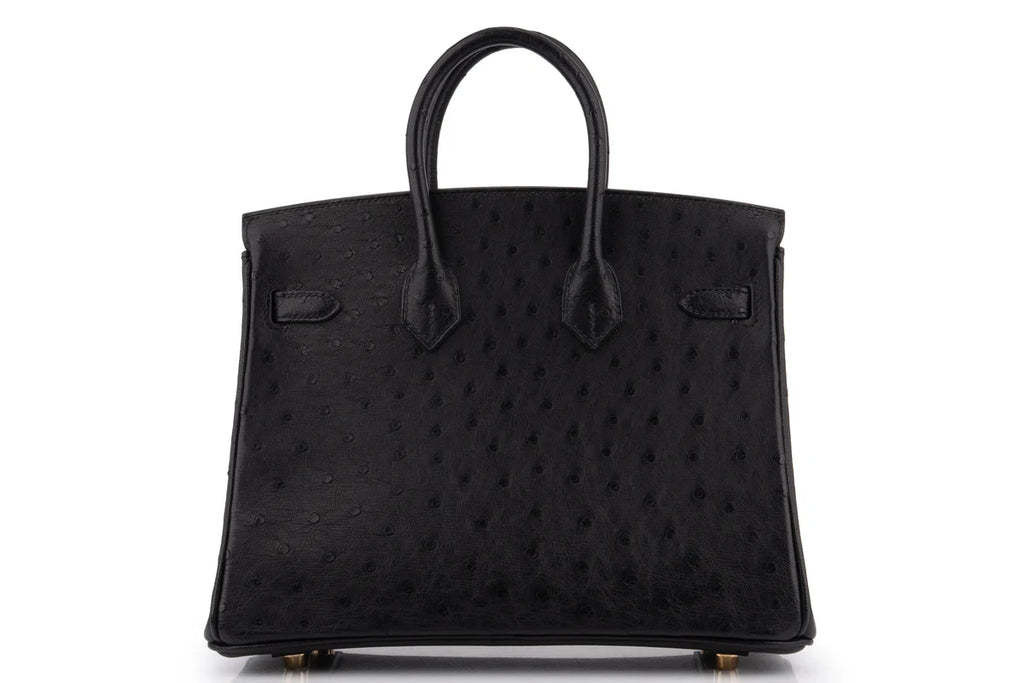 Hermès Birkin 25 Ostrich Noir GHW
