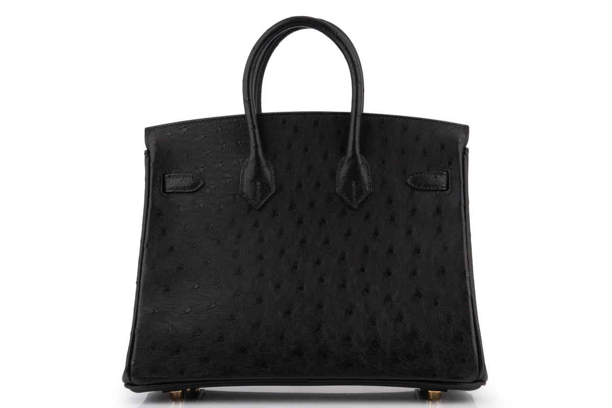 Hermès Birkin 25 Ostrich Noir GHW