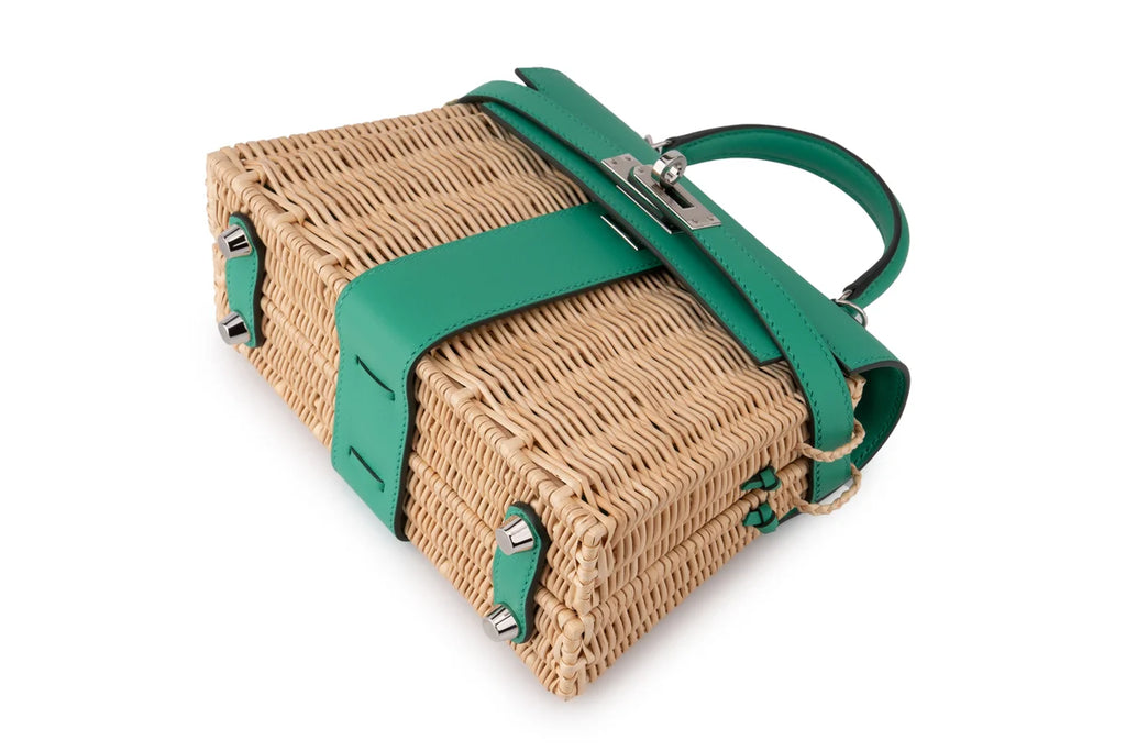 Hermès Mini Kelly Picnic Vert Comic PHW