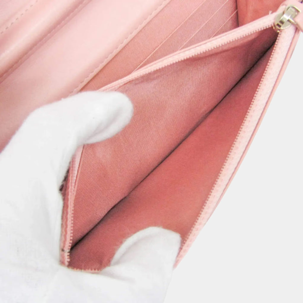 Chanel Boy Wallet On Chain Pink Grained Calfskin Leather Crossbody Bag