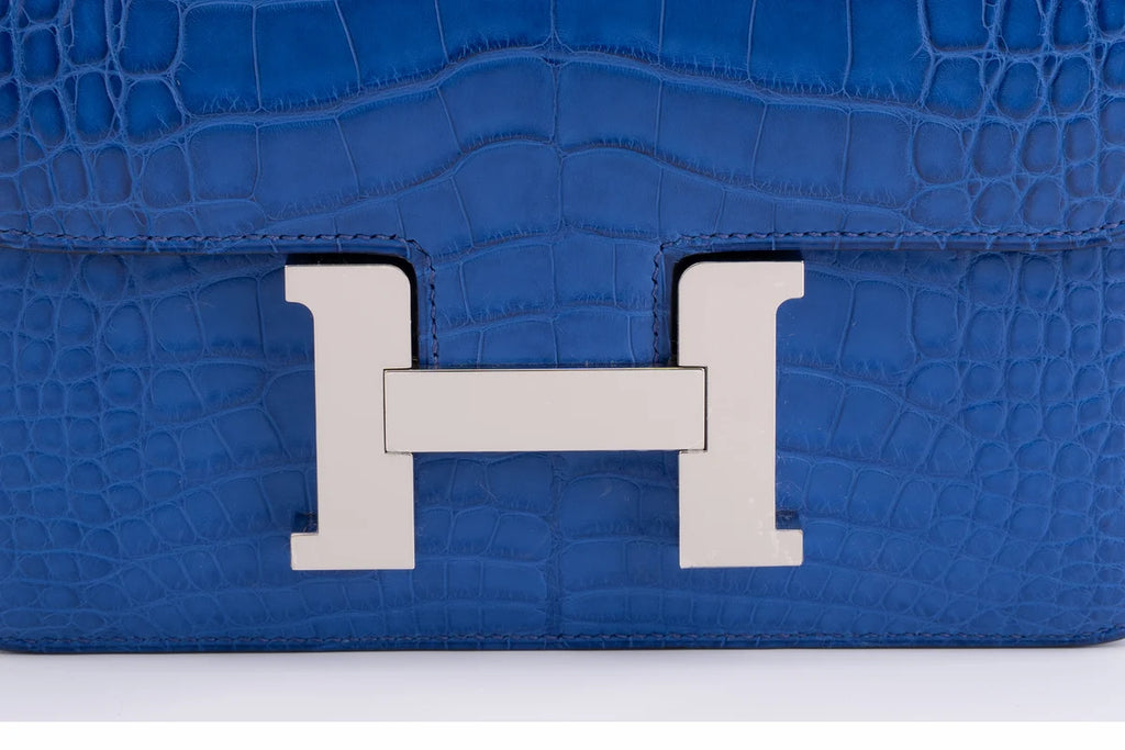 Hermès Constance 24 Exotic Mississippiensis Bleu Royal PHW