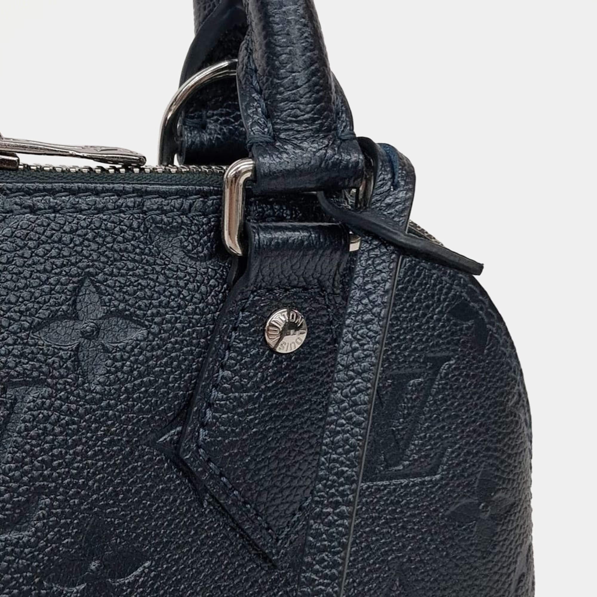 Louis Vuitton Black Leather Empreinte Alma BB M26686