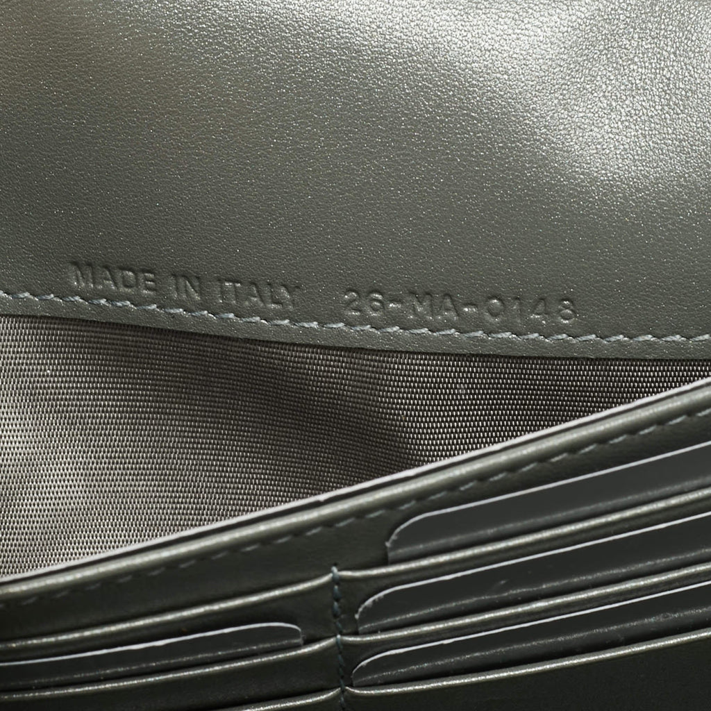 Dior Diorama Metallic Leather Wallet On Chain