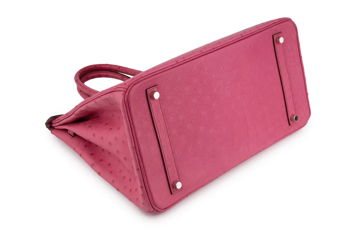 Hermès Birkin 35 Ostrich Rose Poure PHW
