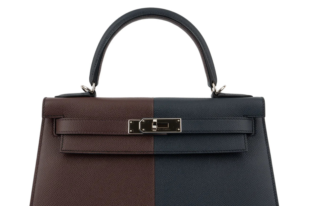 Hermès Kelly 28 Epsom Rouge / Indigo PHW