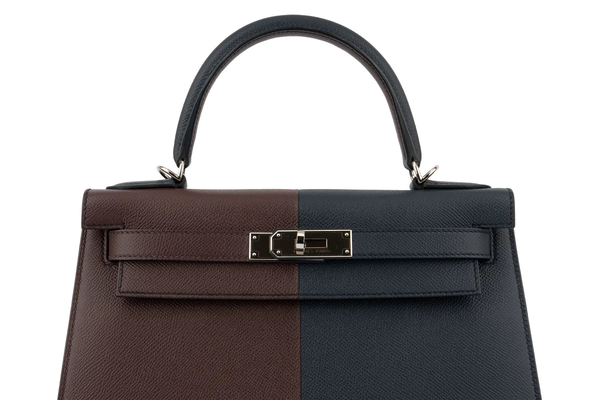 Hermès Kelly 28 Epsom Rouge / Indigo PHW