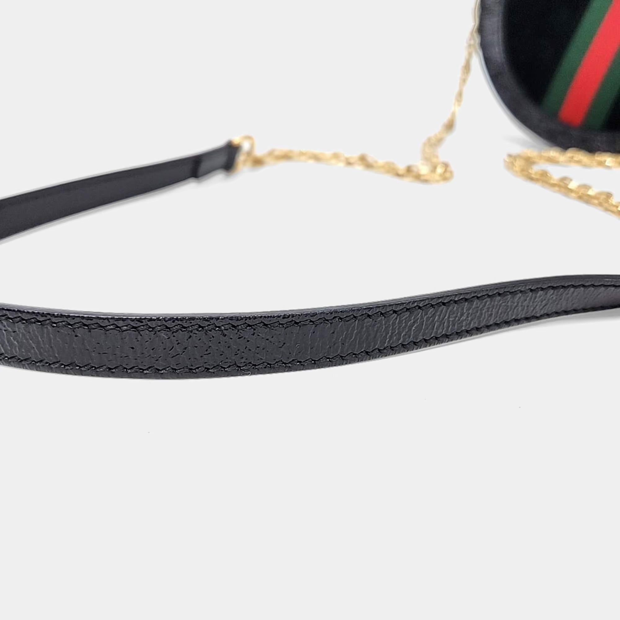 Gucci Multicolor Suede Ophidia Mini GG Round Shoulder Bag