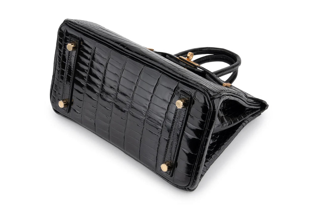 Hermès Birkin 25 Crocodile Porosus Noir GHW