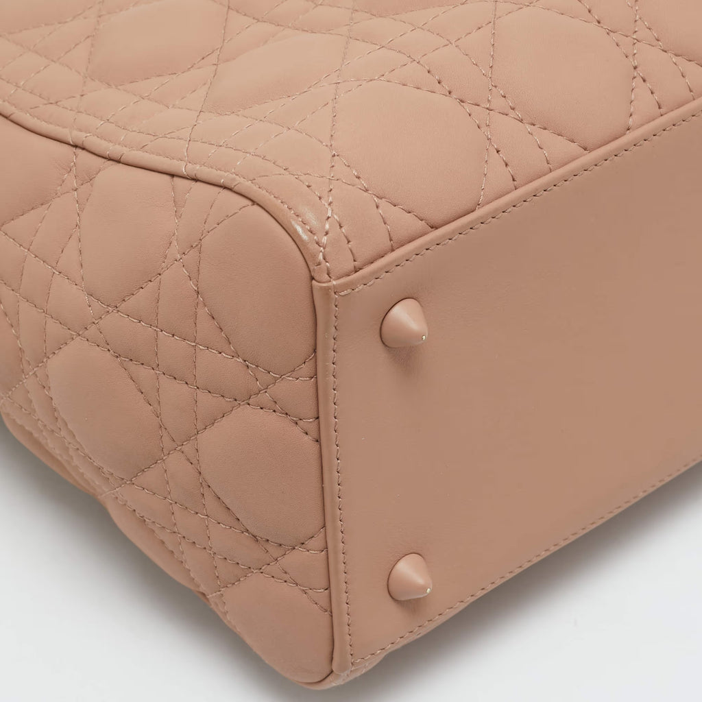 Dior Lady Dior Medium Beige Ultra Matte Cannage Leather Tote