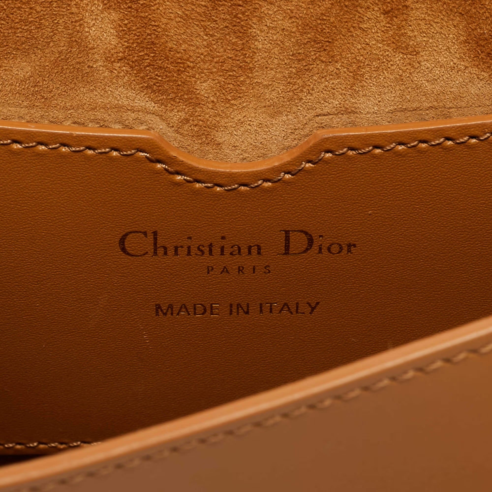 Dior Bobby Medium Tan Leather Crossbody Bag
