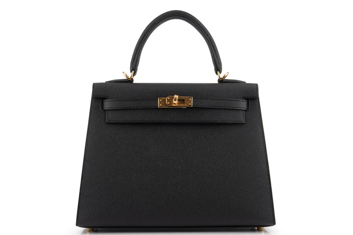 Hermès Kelly 25 Epsom Noir GHW