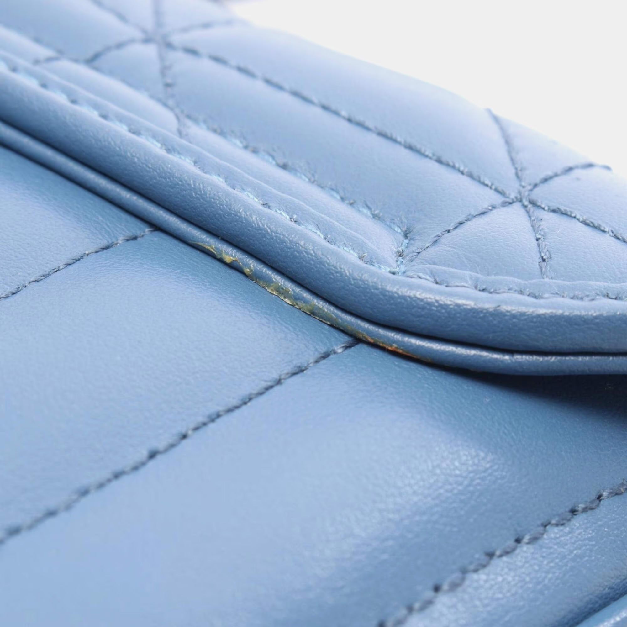 Gucci GG Marmont Small Blue Matelasse Leather Shoulder Bag
