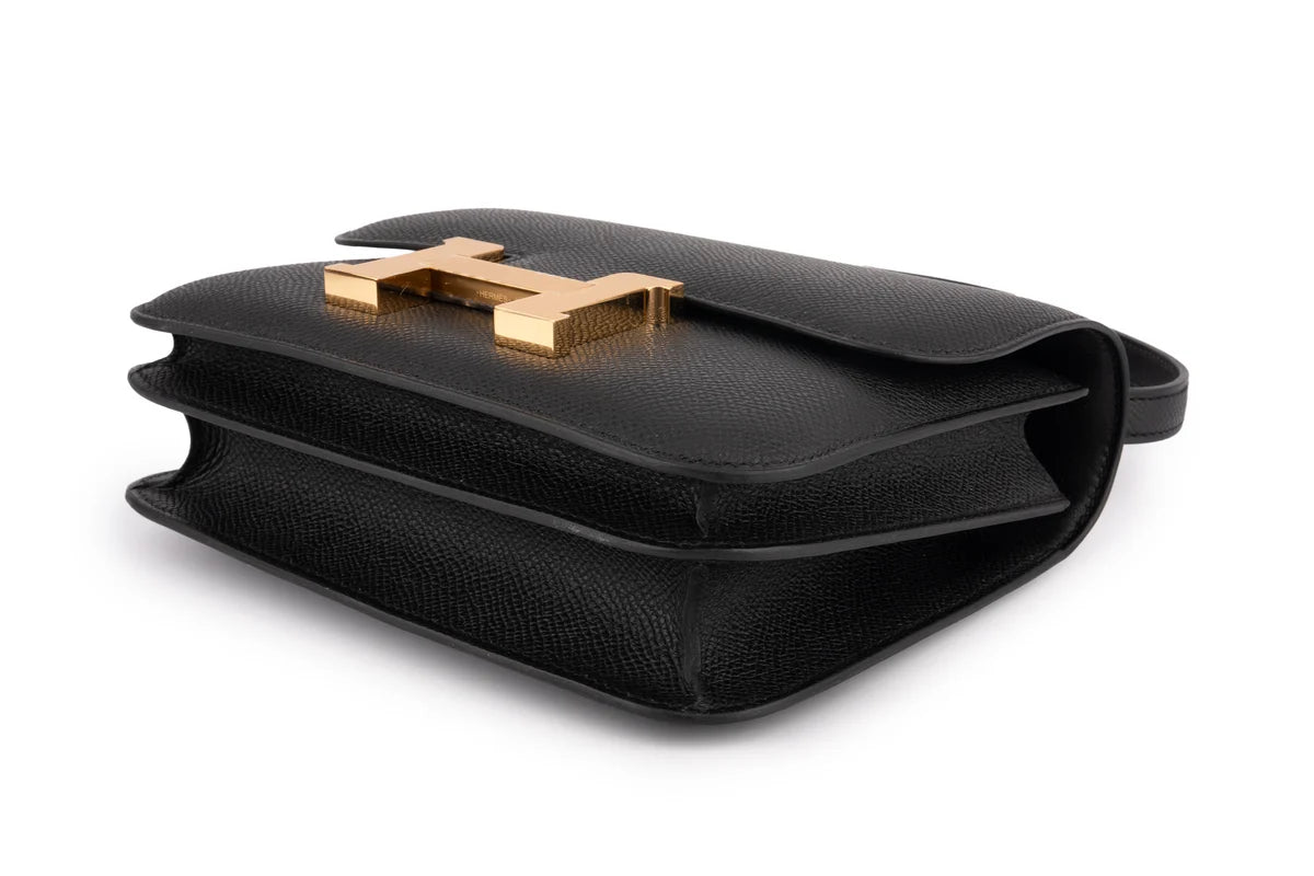 Hermès Constance 18 Epsom Noir GHW