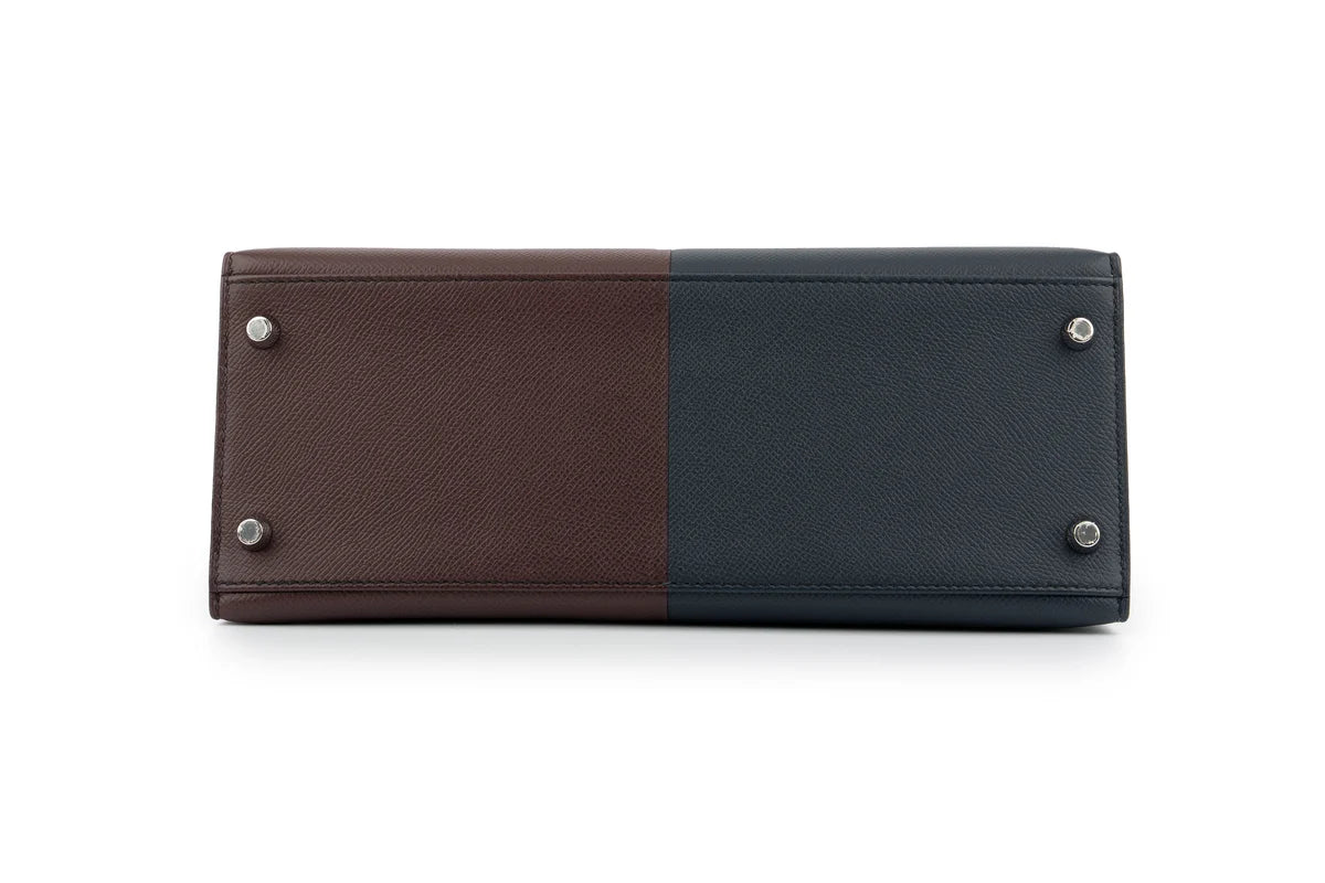 Hermès Kelly 28 Epsom Rouge / Indigo PHW