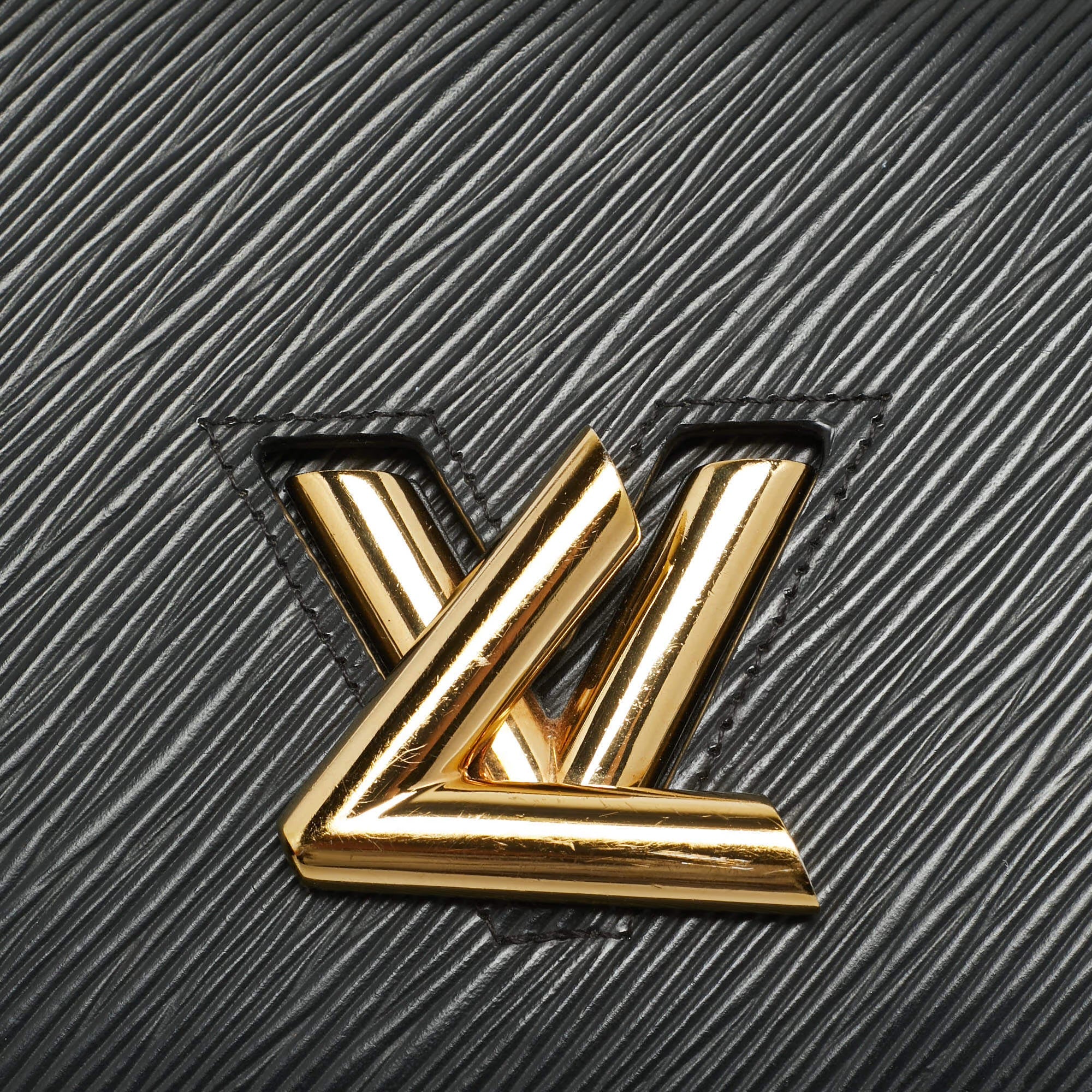 Louis Vuitton Twist Belt Black Epi Leather Chain Pouch