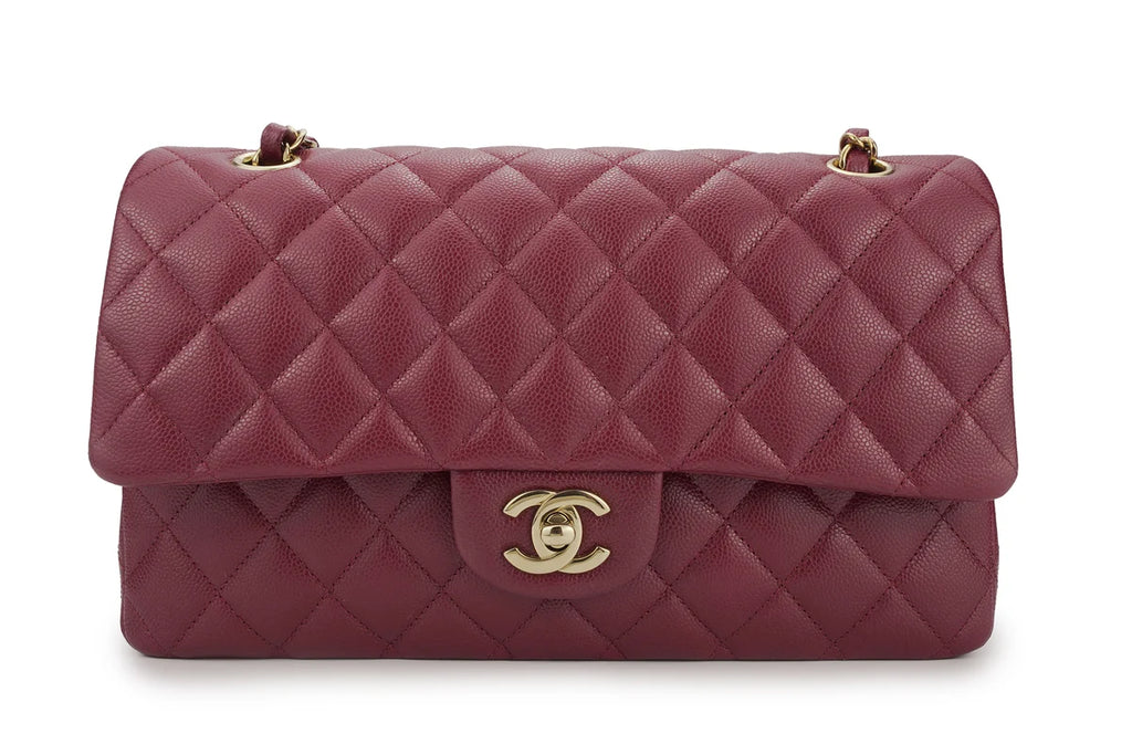 Chanel Medium Classic Flap Caviar Burgundy Champagne GHW