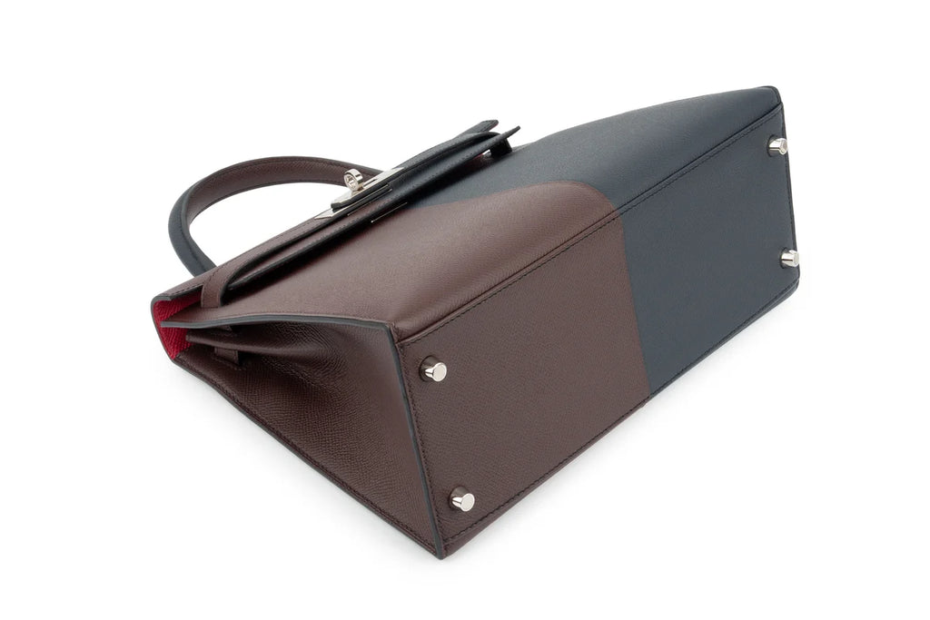 Hermès Kelly 28 Epsom Rouge / Indigo PHW