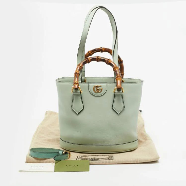 Gucci Diana Small Mint Green Leather Tote