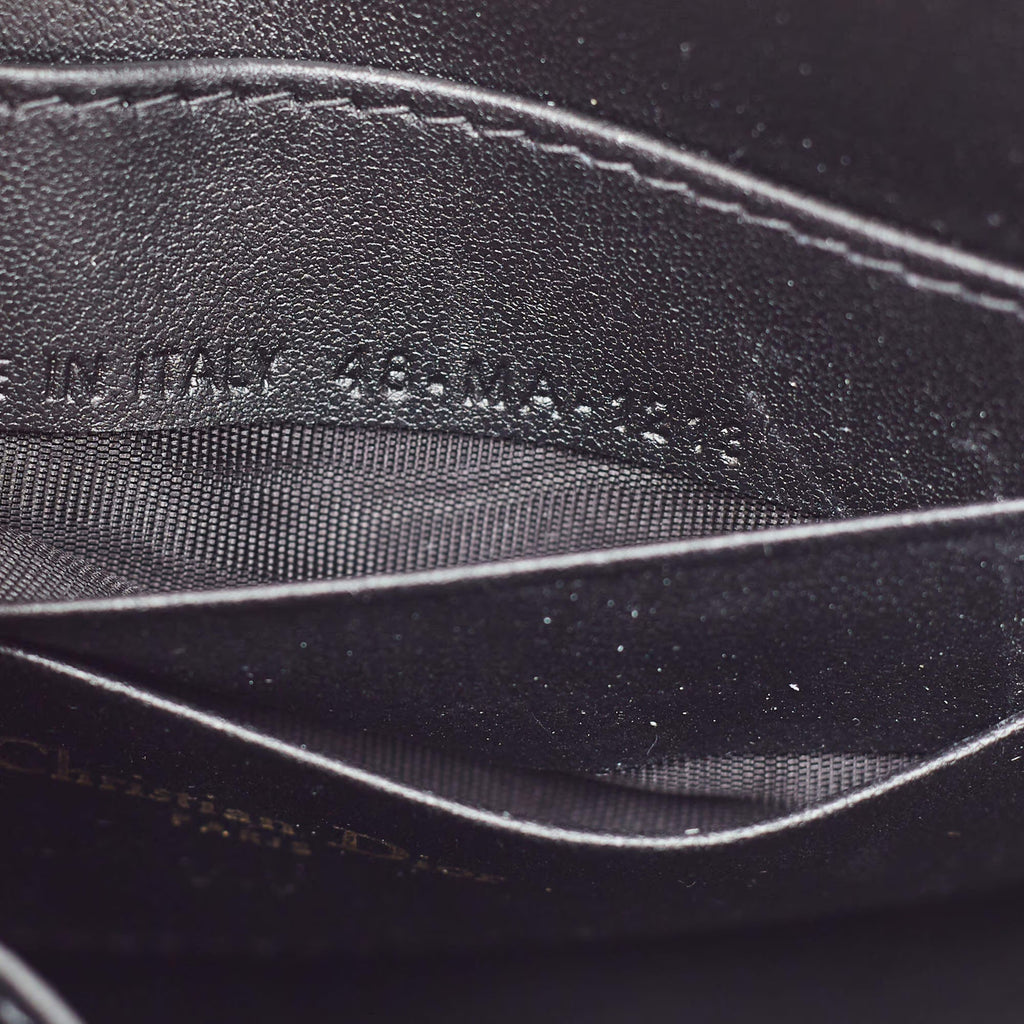 Dior Saddle Rodeo Black Leather Pouch Bag
