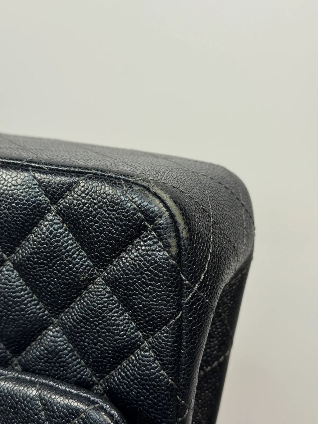 CHANEL JUMBO GUNMETAL METALLIC CALFSKIN LEATHER WITH RUTHENIUM HARDWARE