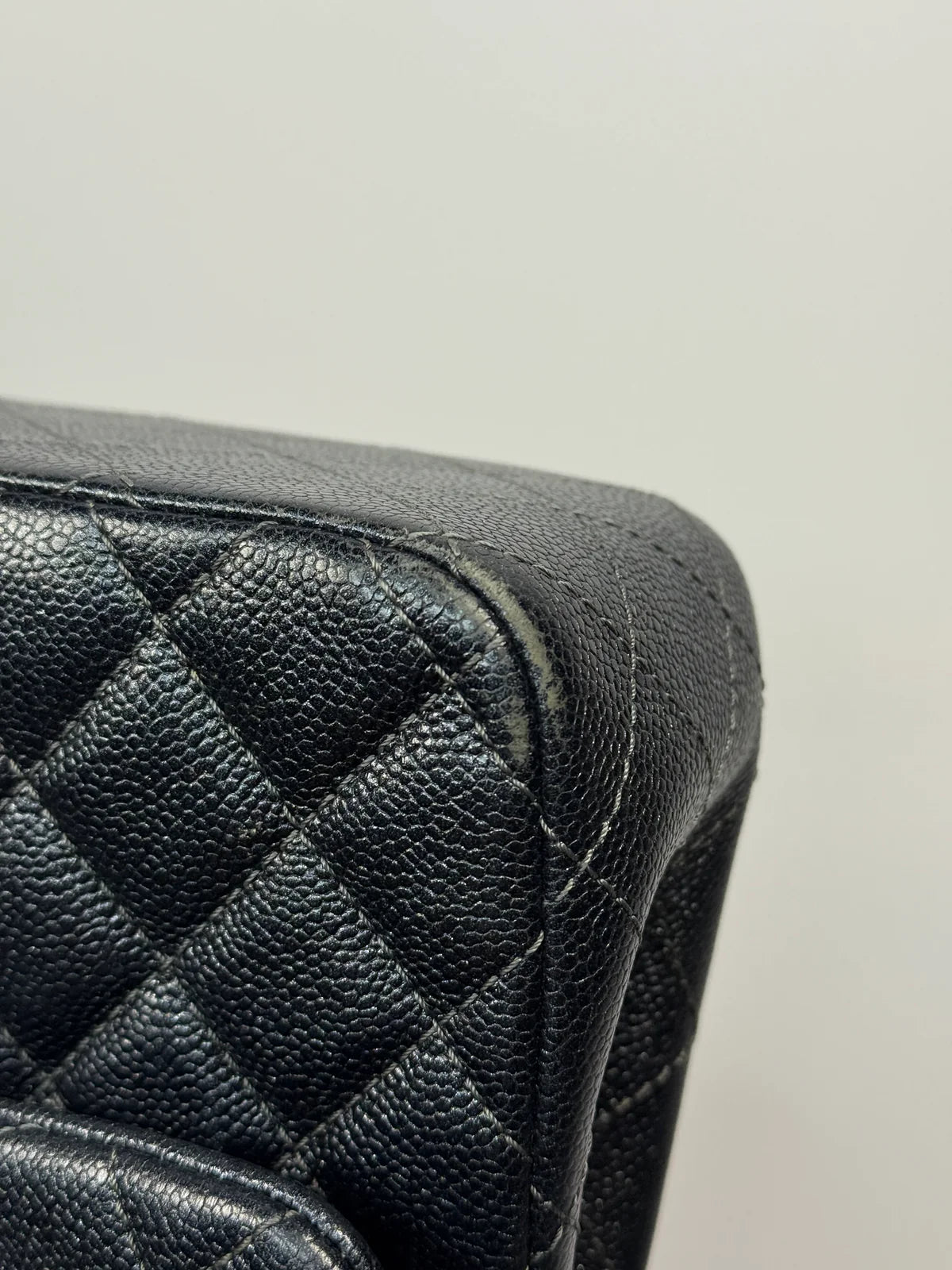 CHANEL JUMBO GUNMETAL METALLIC CALFSKIN LEATHER WITH RUTHENIUM HARDWARE