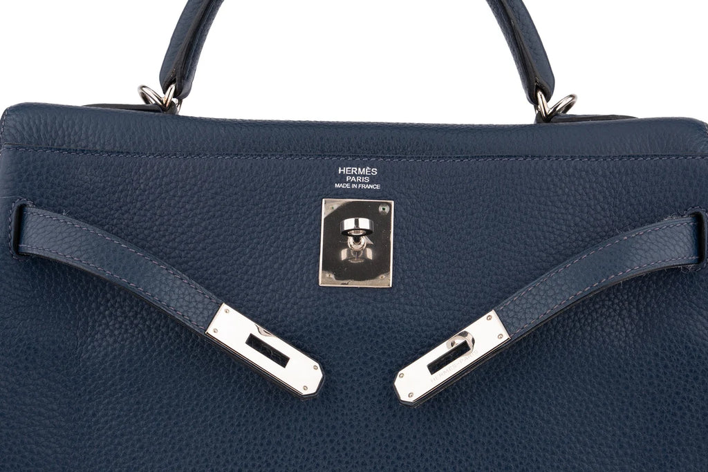 Hermès Kelly 32 Retourne Togo Bleu Sapphire PHW