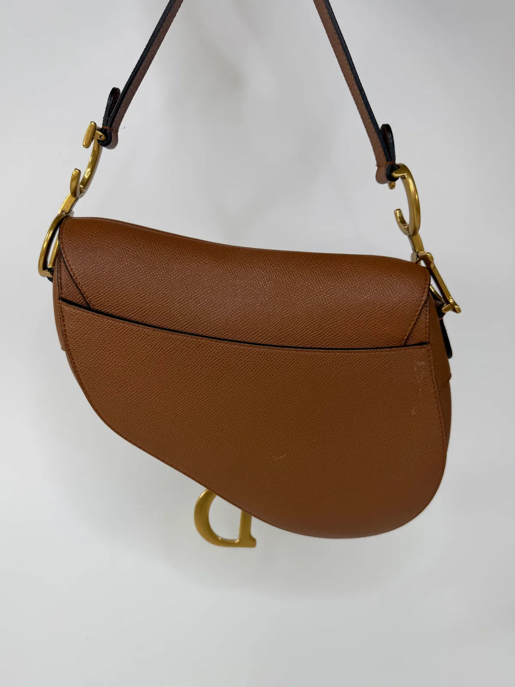 CHRISTIAN DIOR SADDLE BAG IN GOLDEN CALFSKIN GOLD HARDWARE