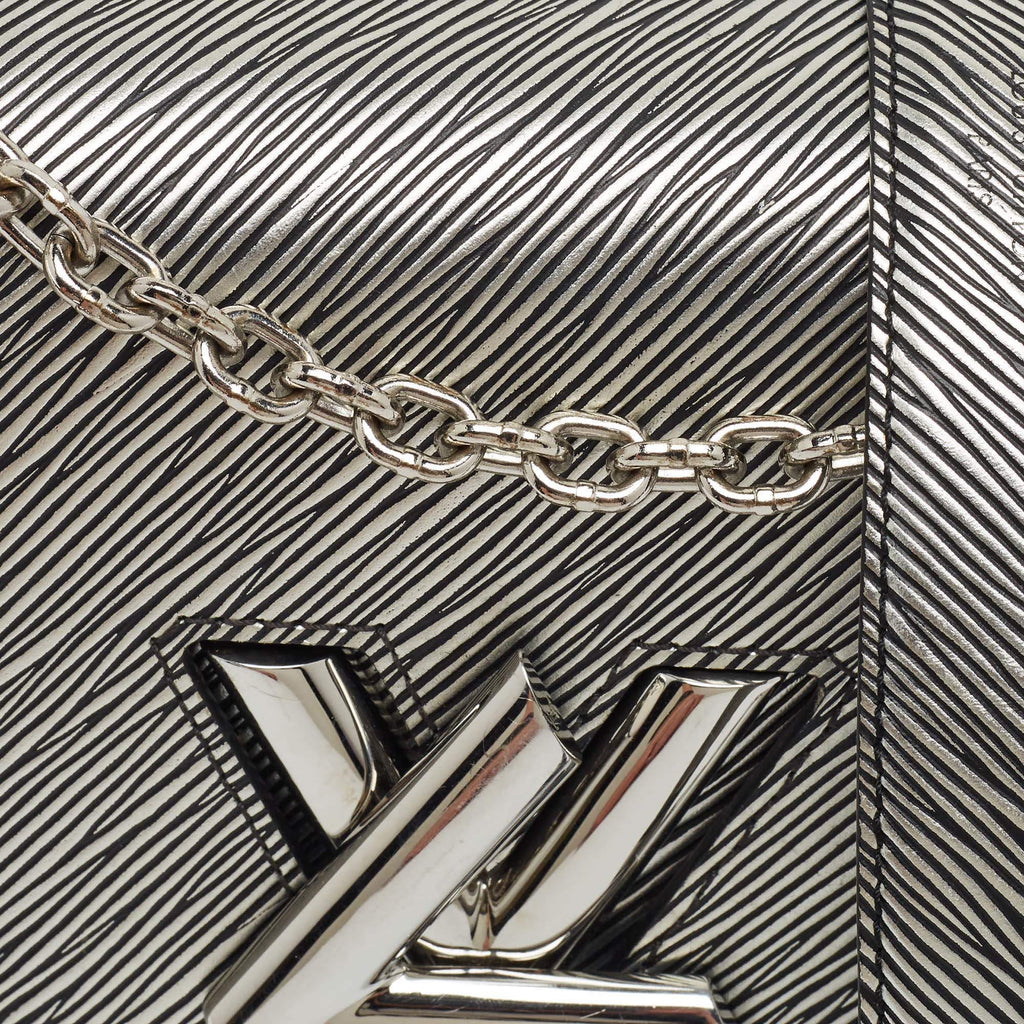Louis Vuitton Twist MM Metallic Grey Epi Leather Bag