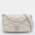 Louis Vuitton Silver Quilted Lambskin Leather GO-14 Malletage PM Bag