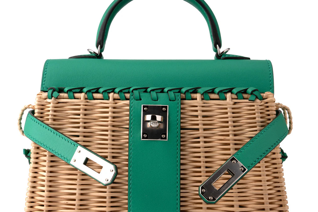 Hermès Mini Kelly Picnic Vert Comic PHW