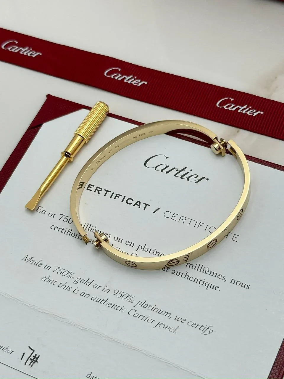 Cartier Love Bracelet Classic Model Size 17
