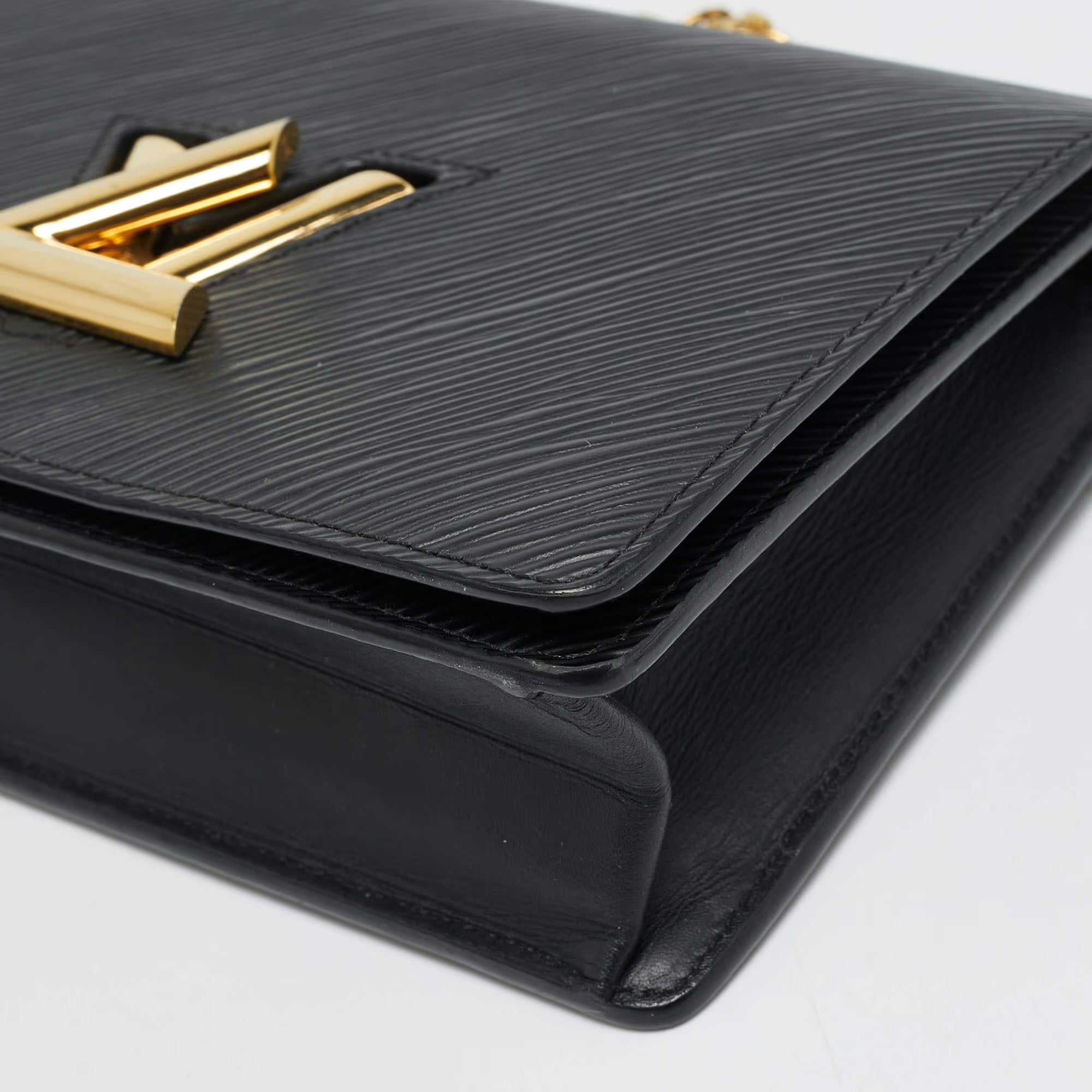 Louis Vuitton Twist Belt Black Epi Leather Chain Pouch