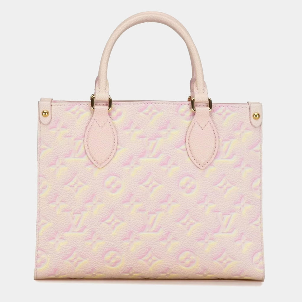 Louis Vuitton Pink Monogram Empreinte Summer Stardust OnTheGo PM Tote Bag