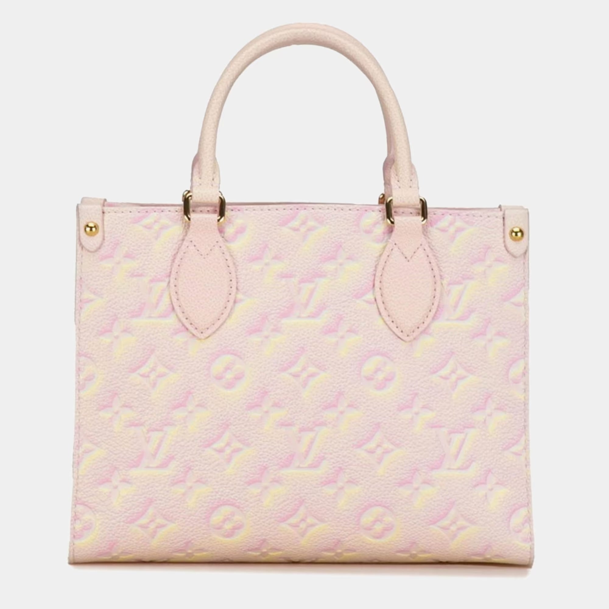 Louis Vuitton Pink Monogram Empreinte Summer Stardust OnTheGo PM Tote Bag