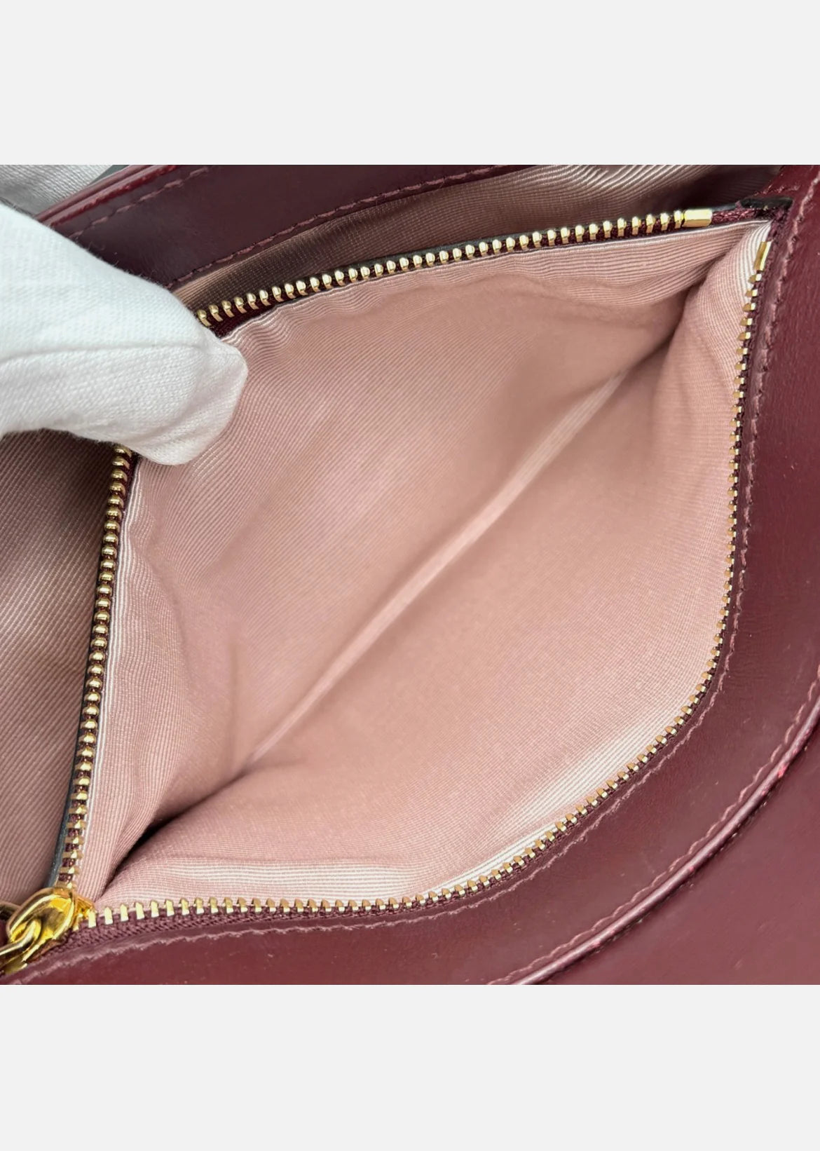 GUCCI Arli Shoulder Bag GG Marmont Burgundy Leather Crossbody