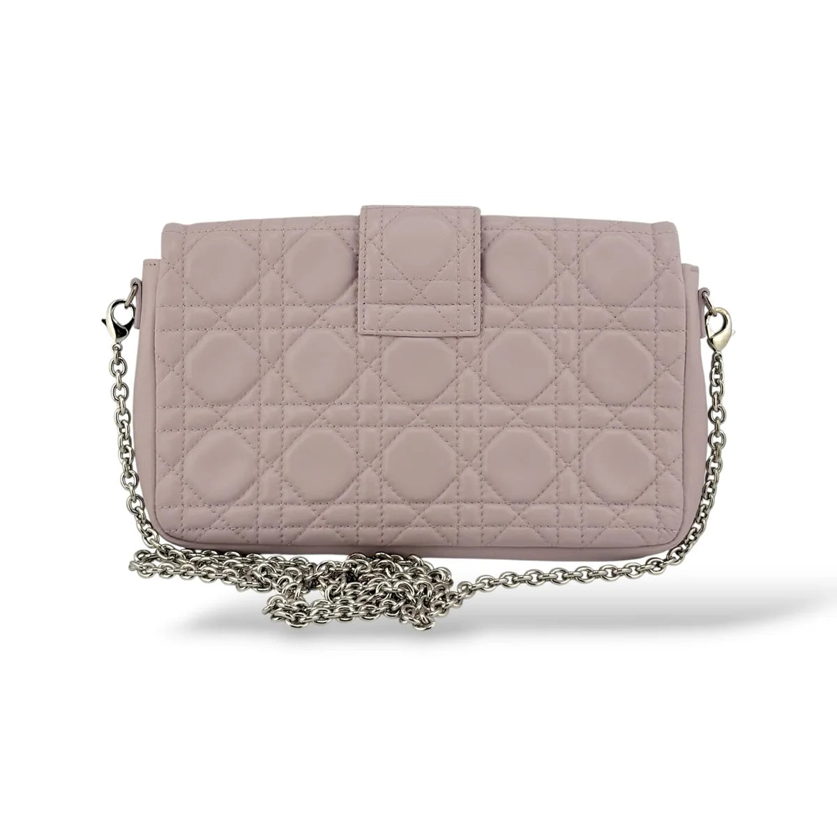 Christian Dior Light Pink Cannage Quilted Leather Miss Dior Promenade Crossbody Clutch Bag